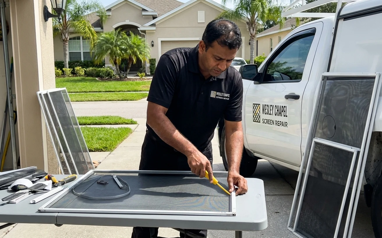 Window & Door Screen Repair in Wesley Chapel, Florida